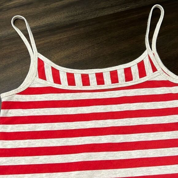 Old Navy Red and White Striped Tank Top - Picture 3 of 4